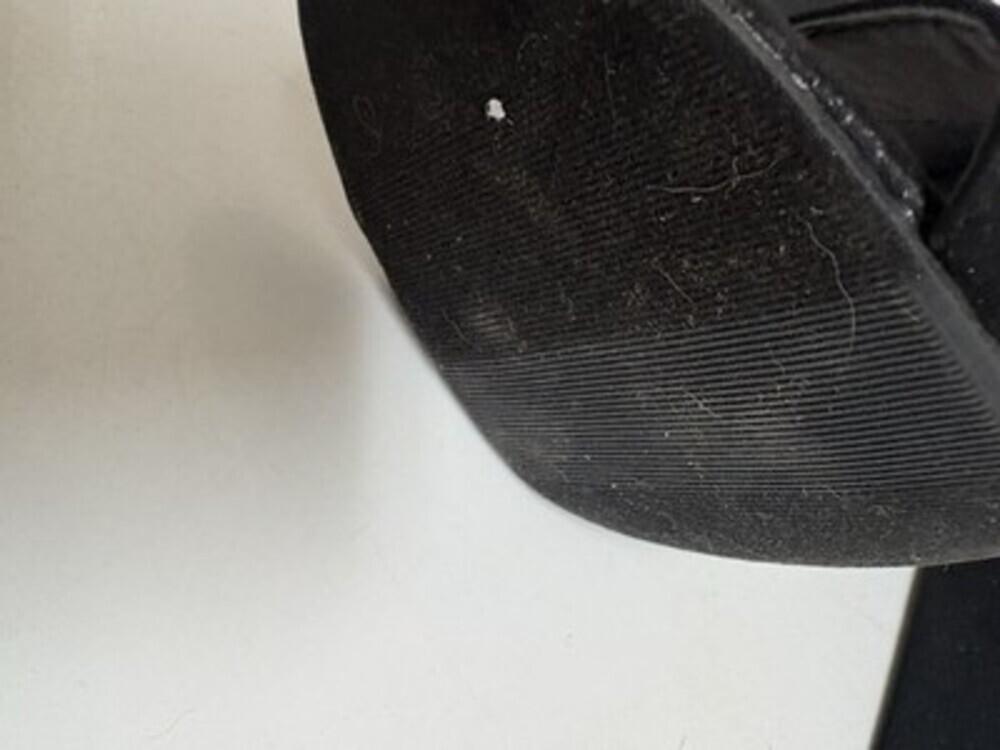 BRASHI Women’s Block Heel Sandals – Size 7, Black Suede Ankle Strap Dress Shoes - Picture 6 of 9